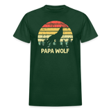 Papa Wolf Gildan Ultra Cotton Adult T-Shirt - forest green
