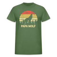 Papa Wolf Gildan Ultra Cotton Adult T-Shirt - military green