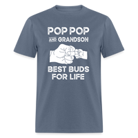 Pop Pop and Grandson Best Buds for Life Unisex Classic T-Shirt - denim