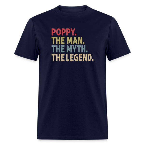 Poppy the Man the Myth the Legend Unisex Classic T-Shirt - navy