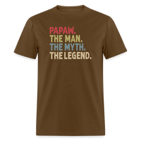 Papaw the Man the Myth the Legend Unisex Classic T-Shirt - brown