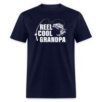 Reel Cool Grandpa Unisex Classic T-Shirt - navy
