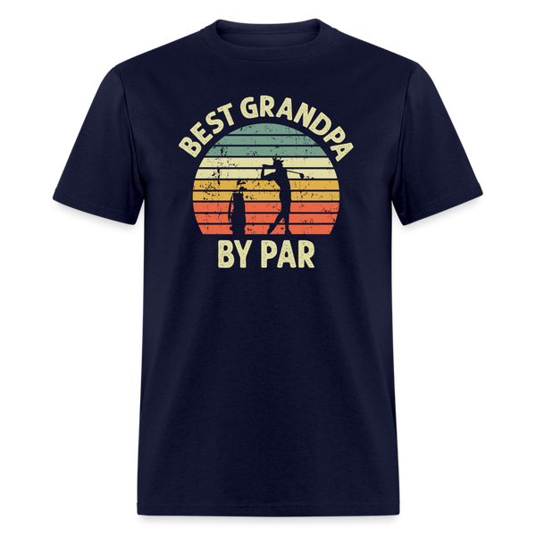 Best Grandpa By Par Unisex Classic T-Shirt - navy