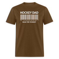 Hockey Dad Scan for Payment Unisex Classic T-Shirt - brown