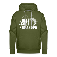 Reel Cool Grandpa Men’s Premium Hoodie - olive green