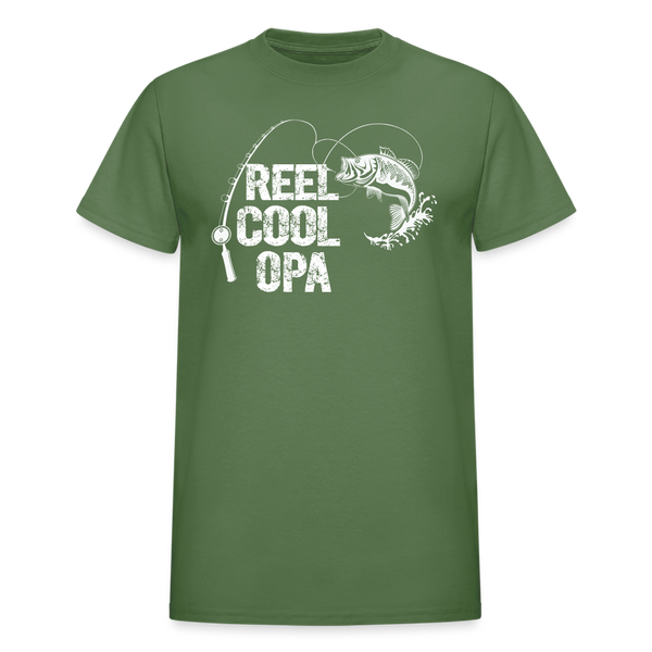 Reel Cool Opa Gildan Ultra Cotton Adult T-Shirt - military green
