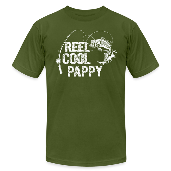 Reel Cool Pappy Unisex Jersey T-Shirt by Bella + Canvas - olive