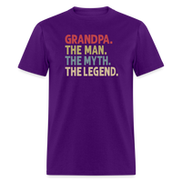 Grandpa the Man the Myth the Legend Unisex Classic T-Shirt - purple