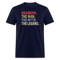 Grandpa the Man the Myth the Legend Unisex Classic T-Shirt - navy