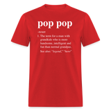 Pop Pop Definition Unisex Classic T-Shirt - red