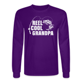 Reel Cool Grandpa Men's Long Sleeve T-Shirt - purple