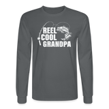 Reel Cool Grandpa Men's Long Sleeve T-Shirt - charcoal