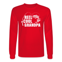 Reel Cool Grandpa Men's Long Sleeve T-Shirt - red