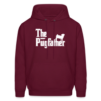 The Pugfather Men's Hoodie - burgundy