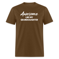 Awesome Like My Granddaughter Unisex Classic T-Shirt - brown