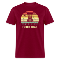 I'd Hit That Disc Golf Unisex Classic T-Shirt - burgundy