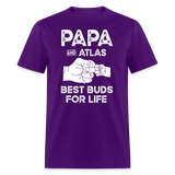 Papa and Atlas Best Buds for Life Unisex Classic T-Shirt - purple