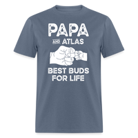 Papa and Atlas Best Buds for Life Unisex Classic T-Shirt - denim