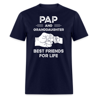 Pap and Granddaughter Best Friends for Life Unisex Classic T-Shirt - navy