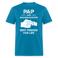 Pap and Granddaughter Best Friends for Life Unisex Classic T-Shirt - turquoise