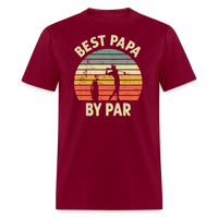 Best Papa By Par Unisex Classic T-Shirt - burgundy