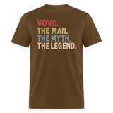 Vovo the Man the Myth the Legend Unisex Classic T-Shirt - brown