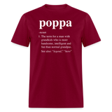Poppa Definition Unisex Classic T-Shirt - burgundy