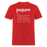 Papaw Definition Unisex Classic T-Shirt - red