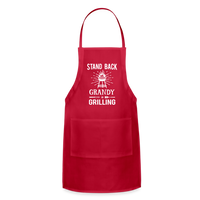 Stand Back Grandy Is Grilling Adjustable Apron - red