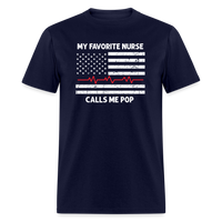My Favorite Nurse Calls Me Pop Unisex Classic T-Shirt - navy