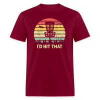 I'd Hit That Disc Golf Unisex Classic T-Shirt - burgundy