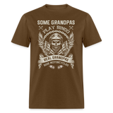 Some Grandpas Play Bingo Real Grandpas Ride Motorcycles Unisex Classic T-Shirt - brown