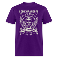 Some Grandpas Play Bingo Real Grandpas Ride Motorcycles Unisex Classic T-Shirt - purple