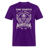 Some Grandpas Play Bingo Real Grandpas Ride Motorcycles Unisex Classic T-Shirt - purple