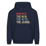 Pop Pop the Man the Myth the Legend Men's Hoodie - navy