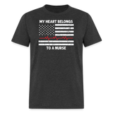 My Heart Belongs to a Nurse Unisex Classic T-Shirt - heather black