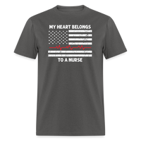 My Heart Belongs to a Nurse Unisex Classic T-Shirt - charcoal
