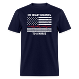 My Heart Belongs to a Nurse Unisex Classic T-Shirt - navy