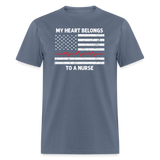 My Heart Belongs to a Nurse Unisex Classic T-Shirt - denim