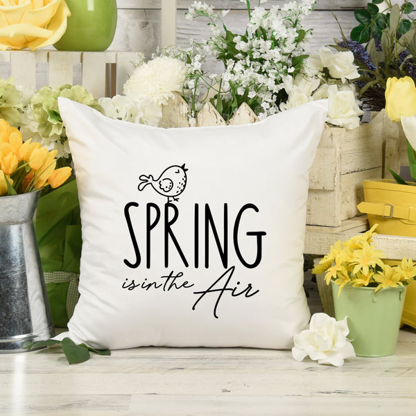 Spring Is in the Air Throw Pillow or Cover with Insert | 16x16 18x18 20x20 26x26 | Decorative Case