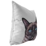 Siamese Cat Throw Pillow | Gift for Cat Lover Mothers Day Idea for Cat Mom Grandma | Siamese Cat Decor