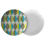 Mid Century Modern Plates | Green Yellow Gray & Blue | Retro Inspired Home and Kitchen Decor