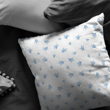 White and Light Blue Stars Pillow Cover | Nursery Decor