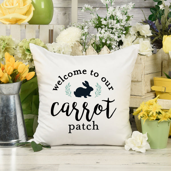 Welcome to Our Carrot Patch Pillow or Pillow Cover with Insert 16x16 18x18 20x20 26x26 |