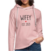 Wifey Est 2021 Lightweight Terry Hoodie