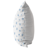 White and Light Blue Stars Pillow Cover | Nursery Decor